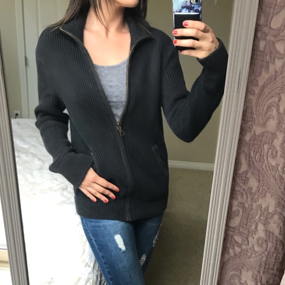 Lucky Brand Nave Blue Zip Sweater ☘️ - Picture 1 of 7